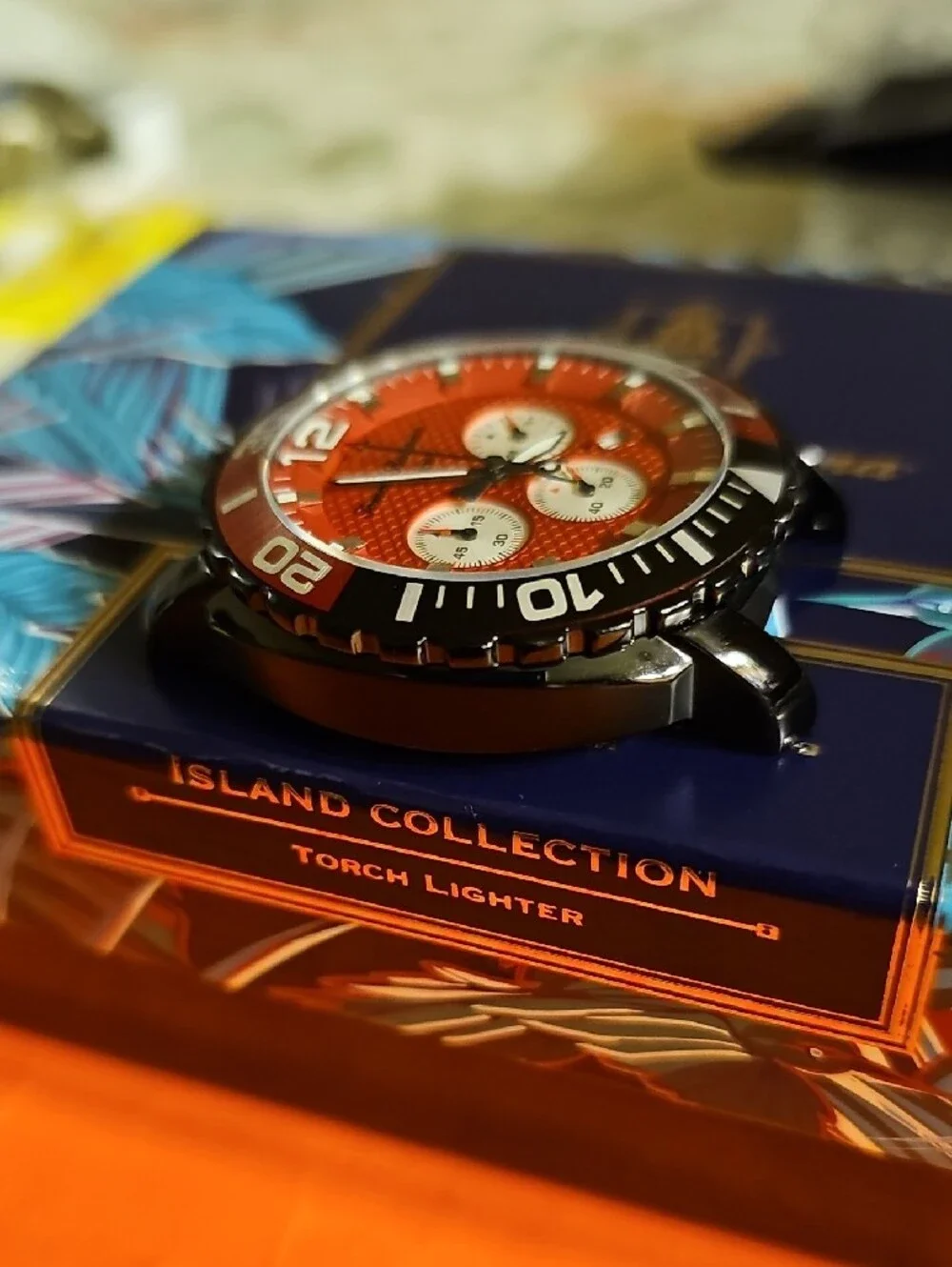 Tommy Bahama Black and Red Men's Quartz Chronograph Atlantis Sports Watch.